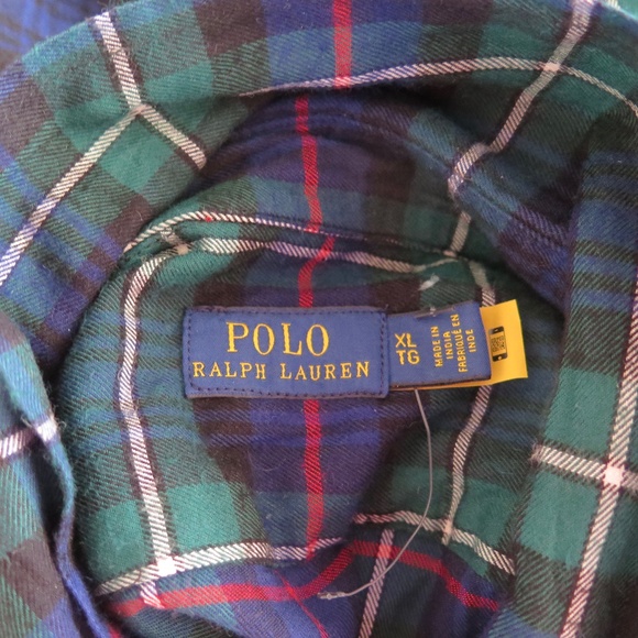 Polo Ralph Lauren Plaid Blouse with Bow-Tie Collar - Picture 10 of 13